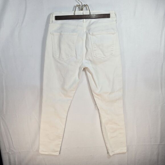 Agolde Womens Jeans Sz 29 White Distressed Sophie Crop - Picture 5 of 14